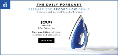 TheBay Today Only - $29.99 for T-Fal Prima Iron - 50 Off (Feb 8)