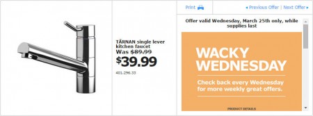 IKEA - Edmonton Wacky Wednesday Deal of the Day (Mar 25) A