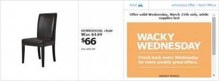 IKEA - Edmonton Wacky Wednesday Deal of the Day (Mar 25) B