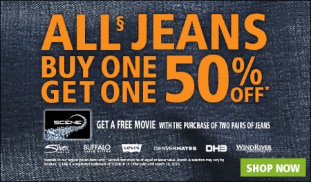 Mark's All Jeans Buy One, Get One 50 Off