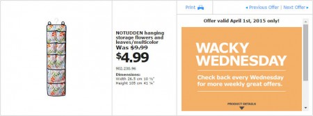 IKEA - Edmonton Wacky Wednesday Deal of the Day (Apr 1) D
