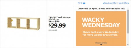 IKEA - Edmonton Wacky Wednesday Deal of the Day (Apr 22) A