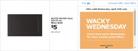IKEA - Edmonton Wacky Wednesday Deal of the Day (Apr 29) B