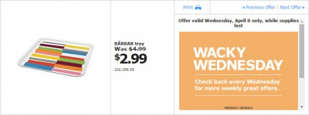 IKEA - Edmonton Wacky Wednesday Deal of the Day (Apr 8) D