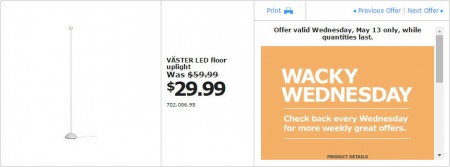 IKEA - Edmonton Wacky Wednesday Deal of the Day (May 13) F