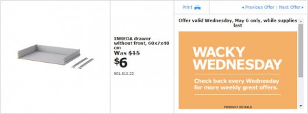 IKEA - Edmonton Wacky Wednesday Deal of the Day (May 6) A