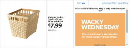 IKEA - Edmonton Wacky Wednesday Deal of the Day (May 6) E