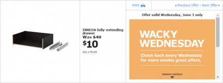 IKEA - Edmonton Wacky Wednesday Deal of the Day (June 3) A