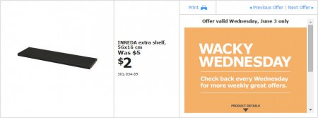 IKEA - Edmonton Wacky Wednesday Deal of the Day (June 3) C
