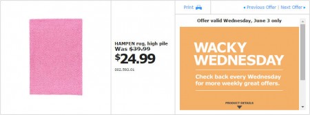 IKEA - Edmonton Wacky Wednesday Deal of the Day (June 3) E
