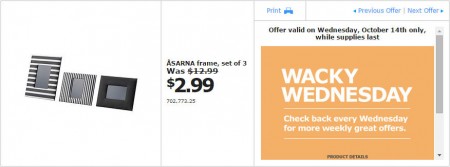 IKEA - Edmonton Wacky Wednesday Deal of the Day (Oct 14) C