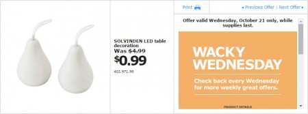 IKEA - Edmonton Wacky Wednesday Deal of the Day (Oct 21) C