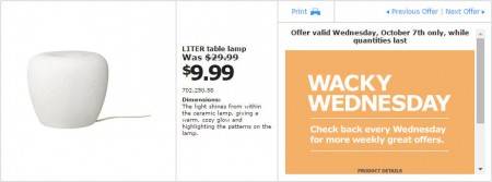 IKEA - Edmonton Wacky Wednesday Deal of the Day (Oct 7) B