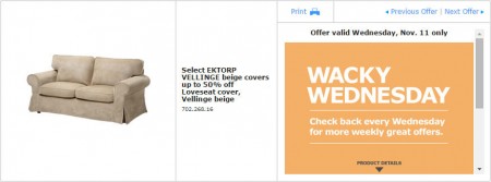 IKEA - Edmonton Wacky Wednesday Deal of the Day (Nov 11) A