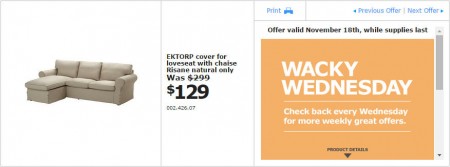 IKEA - Edmonton Wacky Wednesday Deal of the Day (Nov 18) D