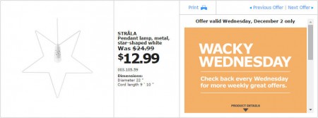 IKEA - Edmonton Wacky Wednesday Deal of the Day (Dec 2) B