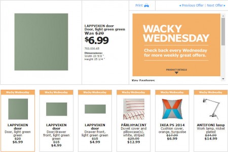 IKEA - Edmonton Wacky Wednesday Deal of the Day (Jan 27)