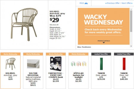IKEA - Edmonton Wacky Wednesday Deal of the Day (Jan 6)