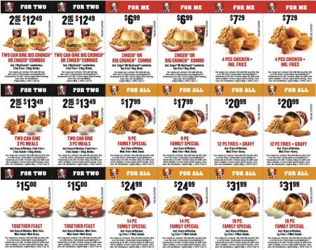 KFC Download New Savings Coupons (Until Apr 24 or May 1)