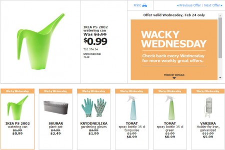 IKEA - Edmonton Wacky Wednesday Deal of the Day (Feb 24)
