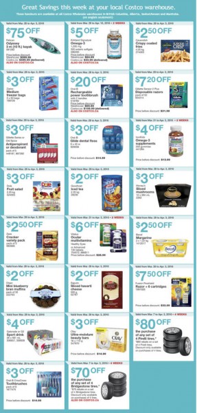 Costco Weekly Handout Instant Savings Coupons West (Mar 28 - Apr 3)