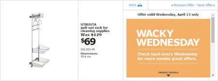 IKEA - Edmonton Wacky Wednesday Deal of the Day (Apr 13) A