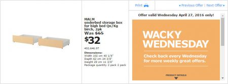 IKEA - Edmonton Wacky Wednesday Deal of the Day (Apr 27) B