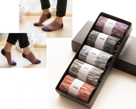 Ankle Length Multicolor Dress Socks