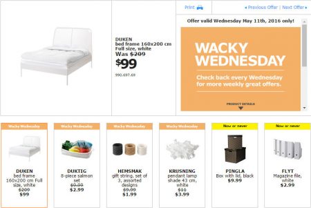 IKEA - Edmonton Wacky Wednesday Deal of the Day (May 11)