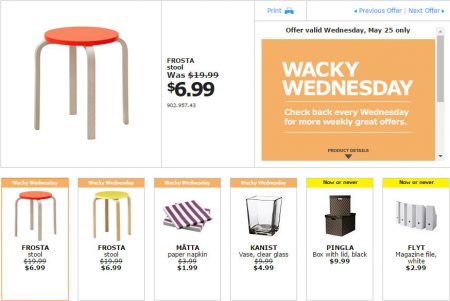 IKEA - Edmonton Wacky Wednesday Deal of the Day (May 25)