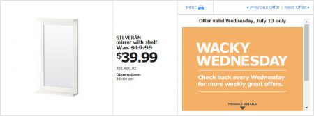 IKEA - Edmonton Wacky Wednesday Deal of the Day (July 13) B