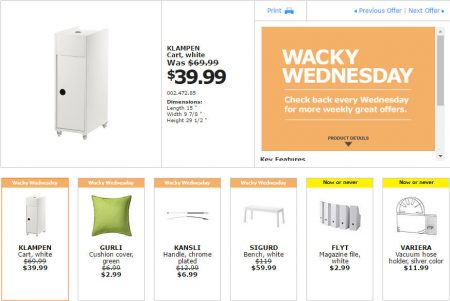 IKEA - Edmonton Wacky Wednesday Deal of the Day (July 20)