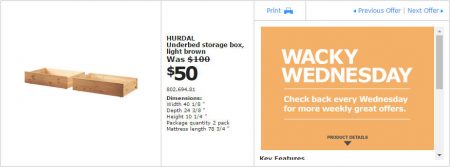 IKEA - Edmonton Wacky Wednesday Deal of the Day (July 27) A