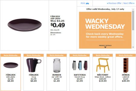 IKEA - Edmonton Wacky Wednesday Deal of the Day (Aug 17)