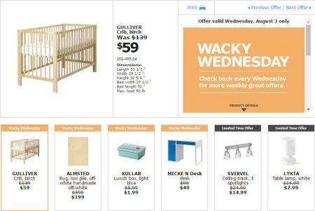 IKEA - Edmonton Wacky Wednesday Deal of the Day (Aug 3)